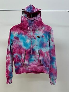 Tie-Dye Cropped Hoodie